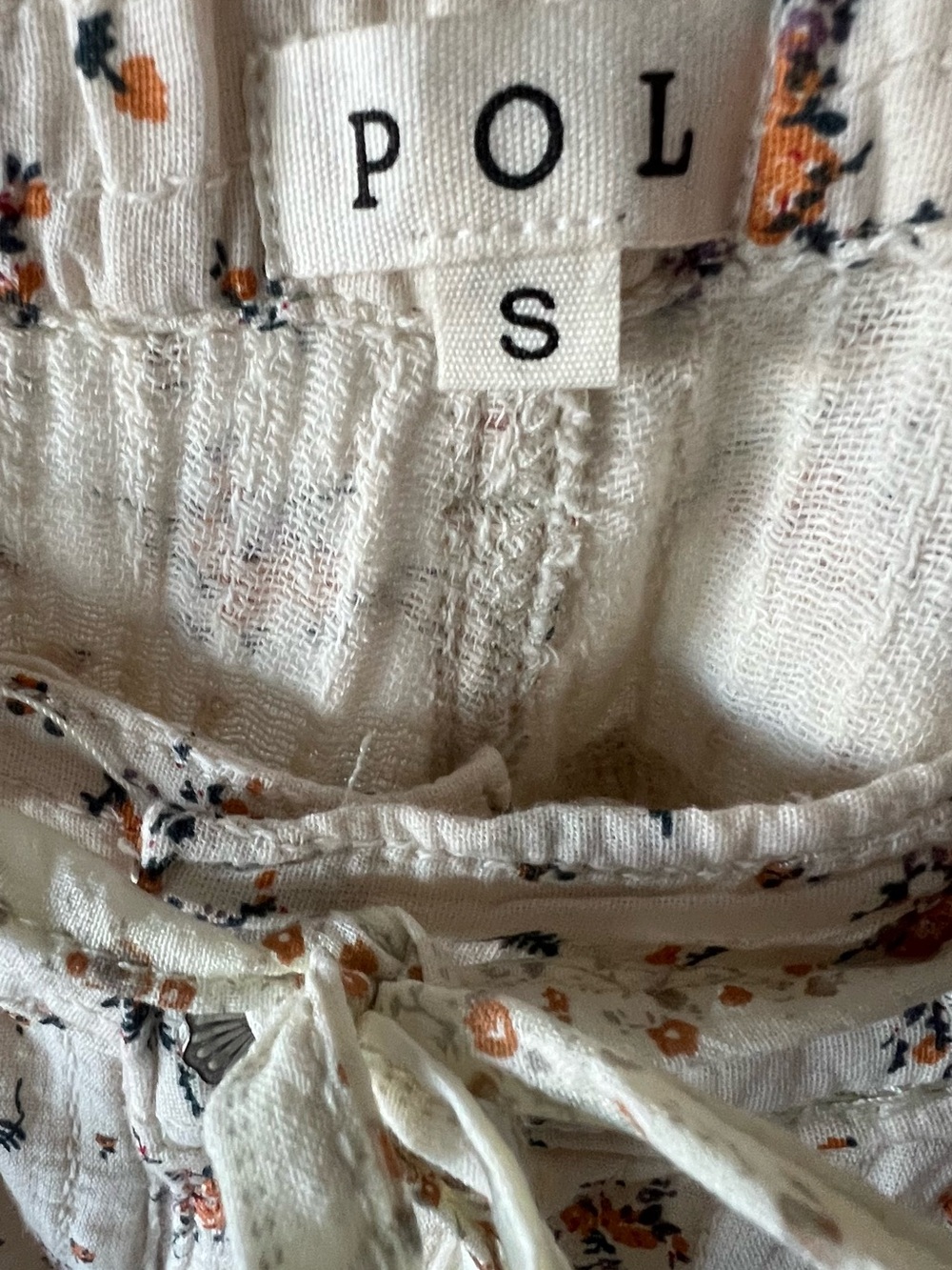 POL Cream Floral Tiered pants with Ruffle Hem - Picture 6 of 9